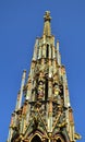 SchÃÂ¶ner Brunnen on the Hauptmarkt in Nuremberg