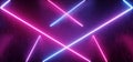 Sci Fi Alien Futuristic Modern Retro Neon Glowing Abstract Shape Gradient Blue Pink Purple Shape In Dark Grunge Metal Scratched