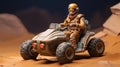 Sci-fi Anime Desert Toy Model: Detailed 1:28mm Segway Dune-buggy By Grimpkin Engineering Royalty Free Stock Photo