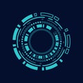 sci fi circle frame modern user interface element Technology futuristic