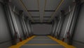 Sci fi corridor high resolution 3d render Royalty Free Stock Photo