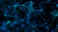 Sci-fi digital technology with line connect network and data graphic background.