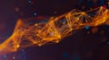 Sci-fi digital technology with line connect network and data graphic background.