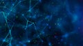 Sci-fi digital technology with line connect network and data graphic background.