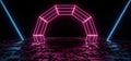 Sci Fi Futuristic Cyber Virtual Schematic Motherboard Floor Texture Refelctive Neon Glowing Triangle Shaped Arc Lines Purple Blue