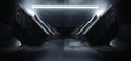 Sci Fi Futuristic Dark Concrete Grunge Reflective Modern Alien Spaceship Empty White Glow Shine Corridor Tunnel Hallway