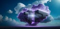 Cloud Network Solution computing big data center, futurist infrastructure generative ai digital Royalty Free Stock Photo