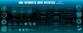 Sci-fi futuristic blue hud dashboard display virtual reality technology screen Royalty Free Stock Photo