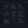 Sci-Fi HUD Ui Square Frames Royalty Free Stock Photo