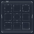 Sci-Fi HUD Ui Square Frames Royalty Free Stock Photo