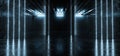 Sci Fi Futuristic Neon Laser Blue Pantone Classic Glowing Concrete Grunge Floor Studio Stage Podium Showcase Parking Car