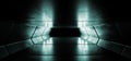 Sci Fi Futuristic Spaceship Virtual White Blue Cinematic Glowing Reflective Grunge Concrete Tunnel Corridor Elegant Dark