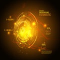 Sci fi futuristic user interface. Hud element. Vector illustration