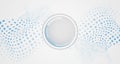Sci-fi gray background with various technology elements. Science concept, circles with shadows and lines. Abstract hi tech
