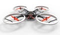 Sci-fi hi tech drone quadcopter with remote control