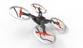 Sci-fi hi tech drone quadcopter with remote control