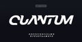 Sci-fi inspired alphabet, bold italic geometric letters, dynamic futuristic font with angular modern design and bevel