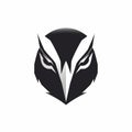 Sci-fi Noir Owl Face Logo Bird Silhouette Template