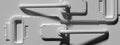 Sci-fi objects Structures that fulfill future dreams Gray abstract, elegant and modern 3D rendering image