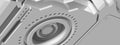 Sci-fi objects Structures realized by advanced travel Gray abstract, elegant and modern 3D rendering image