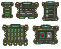 Sci-fi Robot Game GUI Set Royalty Free Stock Photo