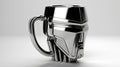 Sci-fi Robot Head Chrome-plated Tea Mug