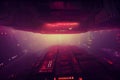 A Sci - Fi Scene inside a Futuristic Spaceship