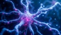 A Sci-Fi Visualization of Bioluminescent Neurons and Synaptic Networks