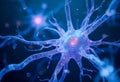 A Sci-Fi Visualization of Bioluminescent Neurons and Synaptic Networks