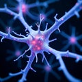 A Sci-Fi Visualization of Bioluminescent Neurons and Synaptic Networks