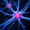 A Sci-Fi Visualization of Bioluminescent Neurons and Synaptic Networks