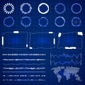 Sci futuristic hud interface. Modern technology screen with panels vector illustration