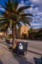 SCIACCA, ITALY - October 18, 2009: Angelo Scandaliato Square in