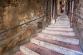 SCIACCA, ITALY - October 18, 2009: the staircase that descends f