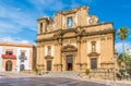 Basilica Madonna del Soccorso in Sciacca, province of Agrigento, Sicily, Italy. Royalty Free Stock Photo