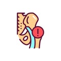 Sciatica line icon. Isolated vector element.