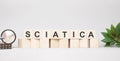 SCIATICA word made with wooden blocks concept Royalty Free Stock Photo