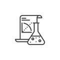 Science Application line icon, outline vector sign, linear pictogram isolated on white. Royalty Free Stock Photo