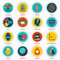 Science areas icons Royalty Free Stock Photo