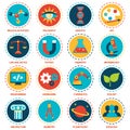 Science areas icons Royalty Free Stock Photo