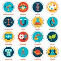 Science areas icons vector design illustration