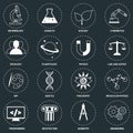 Science areas icons white