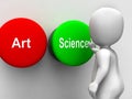 Science Art Buttons Shows Scientific Or Artistic Royalty Free Stock Photo