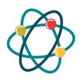 Science atom molecule biology flat style icon