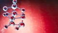 Science background with molecula and atom model. Abstract molecular structure Royalty Free Stock Photo