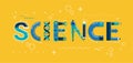 Science banner, typography and background Royalty Free Stock Photo