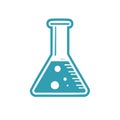 Science Beaker Filled with Liquid with Bubbles Royalty Free Stock Photo