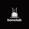 Science bone laboratory logo design, vector graphic symbol icon illustration creative idea