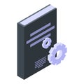 Science book icon, isometric style Royalty Free Stock Photo