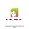 Science Book Logo concept. Nature People Learning Education Logo Design Template Vector. Icon Symbol Royalty Free Stock Photo